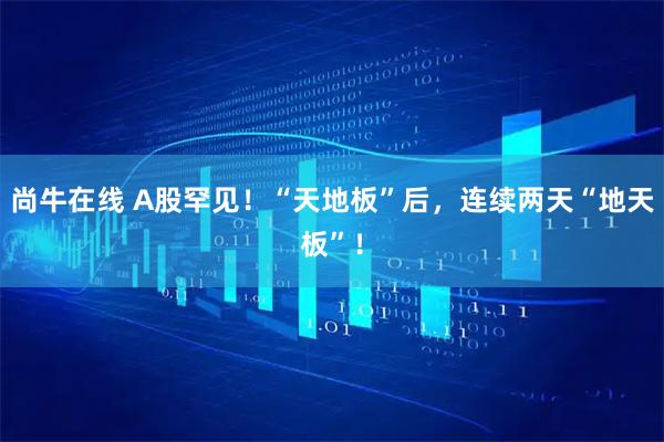 尚牛在线 A股罕见！“天地板”后，连续两天“地天板”！
