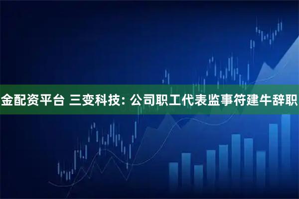 金配资平台 三变科技: 公司职工代表监事符建牛辞职