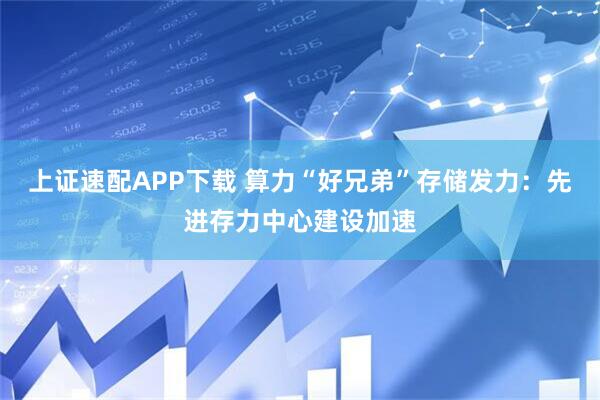 上证速配APP下载 算力“好兄弟”存储发力：先进存力中心建设加速