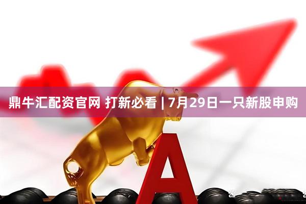鼎牛汇配资官网 打新必看 | 7月29日一只新股申购